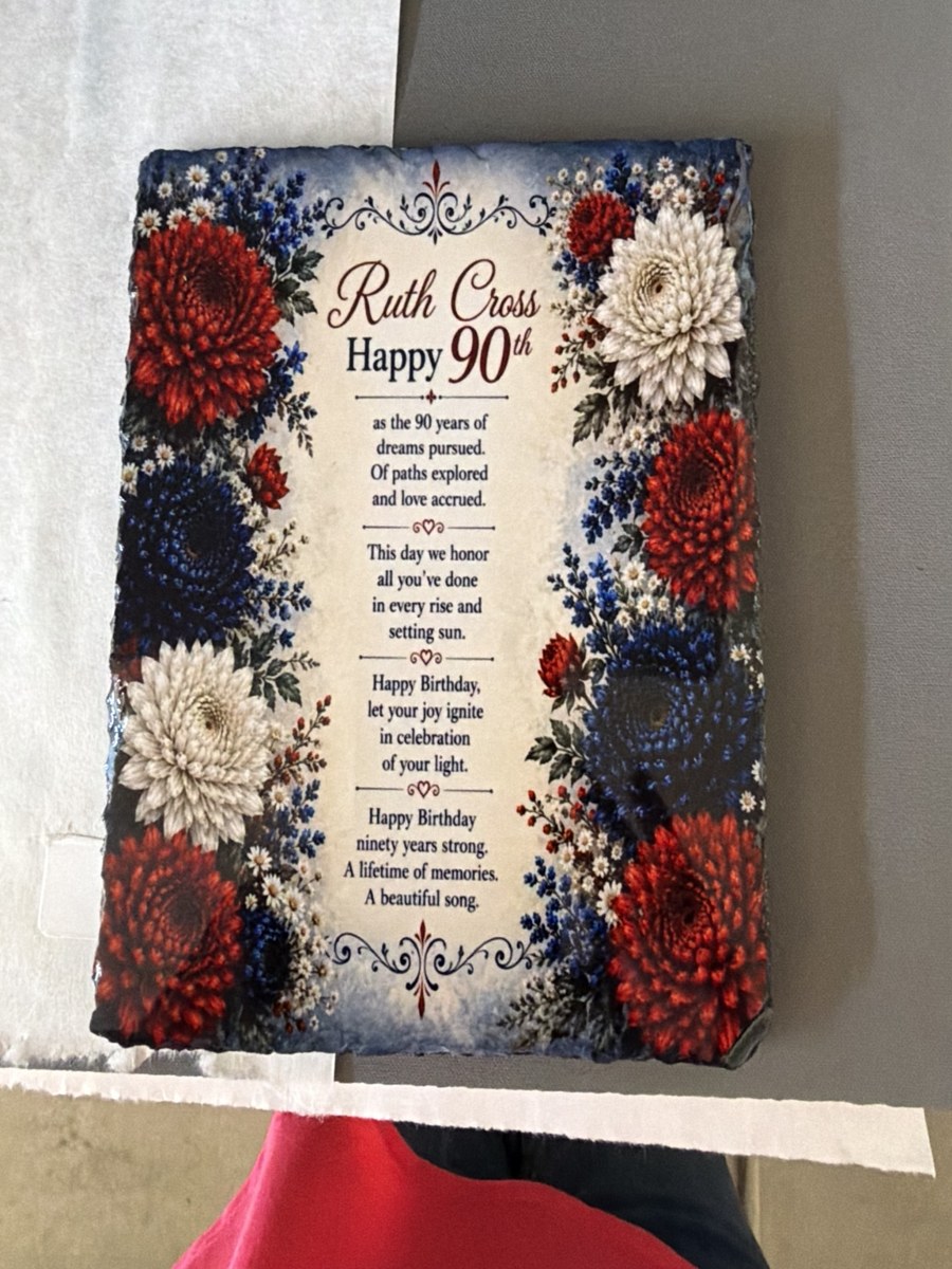 Personalized 90th birthday keepsake