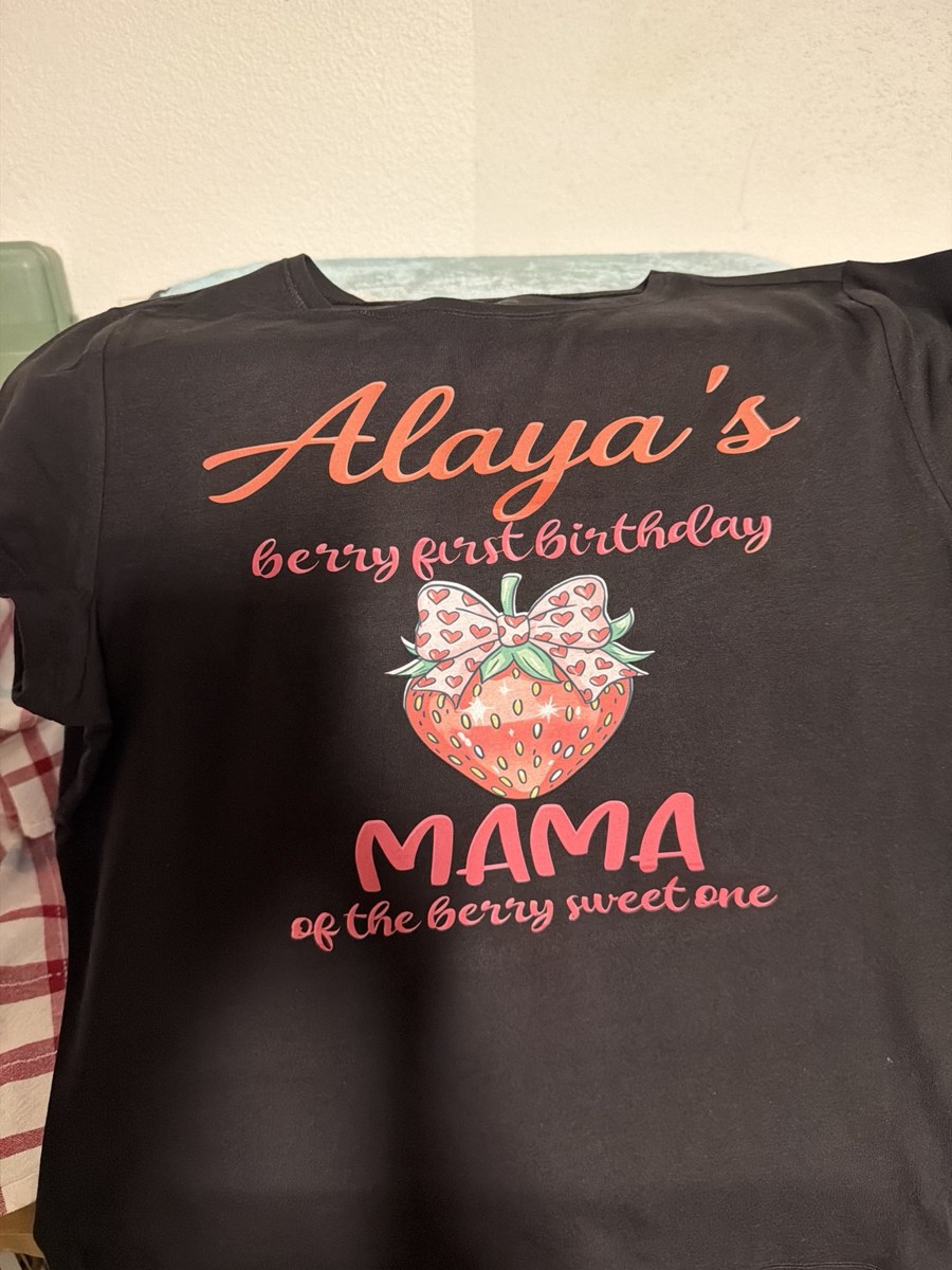 Alaya’s first birthday — Mama shirt