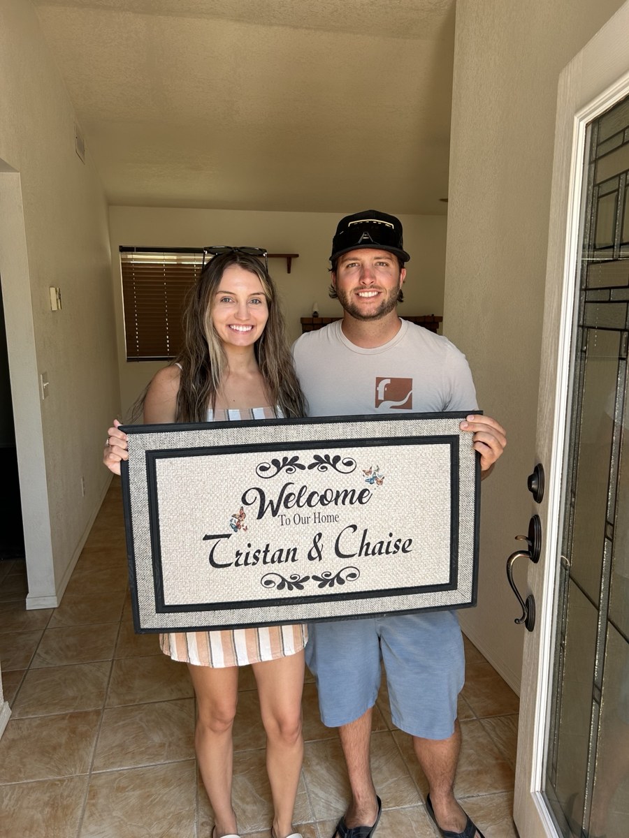 Personalized welcome doormat gift