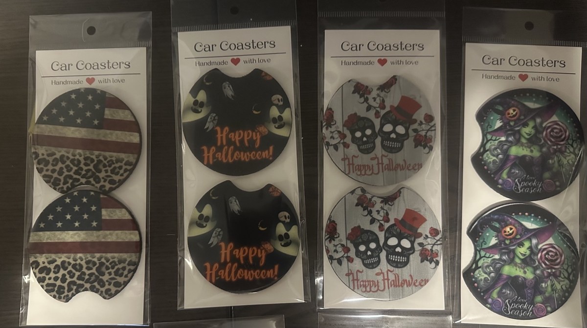 Printed car coaster collection